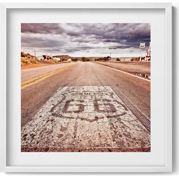 Obraz Nástěnný obraz v rámu s grafikou Route 66 Americká silnice 50x50 cm