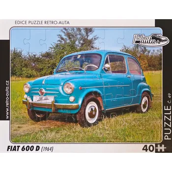 Puzzle Puzzle 40 dílků EDICE RETRO-AUTA FIAT 600 D (1964)