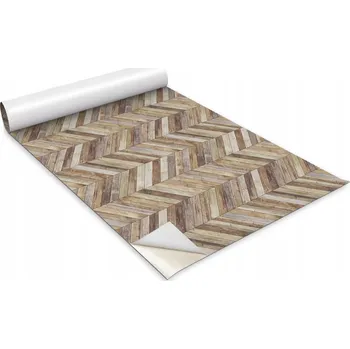 Fototapeta Matná dekorativní fólie na dveře - Vzor rybí kostky (parkety), 100 x 50 cm