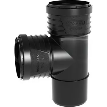 Kanalizační potrubí Odbočka odpadní odhlučněná Wavin SiTech+ PP STEA 87°, DN 90 x 50, černá