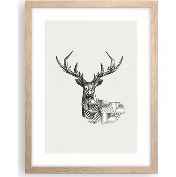 Obraz Obraz plakát v rámu světlý dub do obýváku 30x40 abstrakce plakáty na zeď