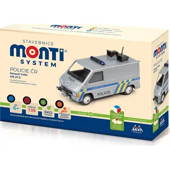 autíčko Renault Trafic Policie ČR - stavebnice 1:35 - Monti System Renault Trafic Policie ČR 1/35 - Model KIT