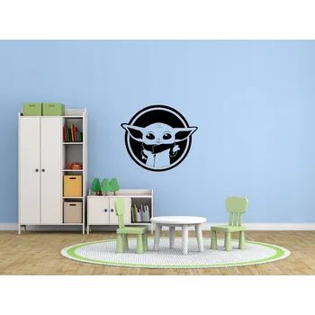 Samolepící dekorace Samolepka na zeď Yoda Star Wars