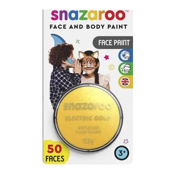 Speciální výtvarná barva Snazaroo barva na obličej metalická18ml- zlatá na blistru