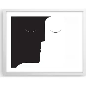 Obraz Obraz plakát na zeď v bílém rámu 50x40 lidé foto plakáty do obýváku
