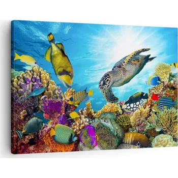 Obraz Obraz na plátně do obývacího pokoje ložnice 70x50 útes moře foto obrazy na zeď