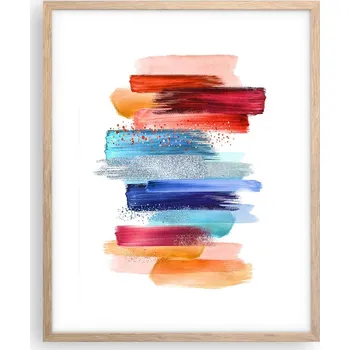 Obraz Obraz plakát na zeď v rámu světlý dub 40x50 abstrakce plakáty do obývacího pokoje