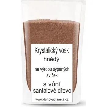 Svíčka Krystalický vosk s vůní santalové dřevo hnědý, Hmotnost: 250 g dřevěný knot