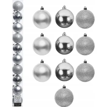 Vánoční dekorace Vánoční Koule hladká, Sada 6 cm 10 ks