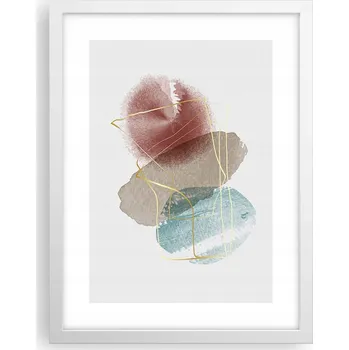 Obraz Obraz plakát v bílém rámu do obýváku 30x40 abstrakce plakáty na zeď