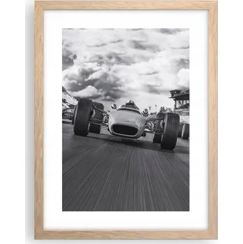 Obraz Obraz plakát v rámu světlý dub do obýváku 30x40 Formule 1 plakáty na zeď