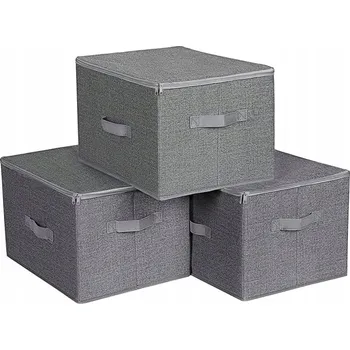 Úložný box ORGANIZÉRY, KRABICE, ÚLOŽNÉ BOXY 3 KS SONGMICS ŠEDÉ