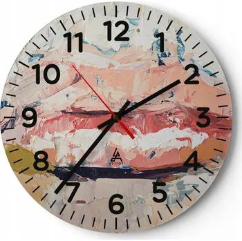 Hodiny Kuchyňské nástěnné hodiny 30x30 Moderní umělecké skleněné hodiny do obýváku Tiché