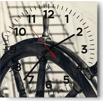 Hodiny Kuchyňské nástěnné hodiny 30x30 Moře Voda Skleněné hodiny do obýváku Moderní Tiché