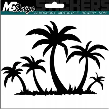 Samolepicí dekorace na vozidlo SAMOLEPKA na auto PALMY STROMY 10,5x15 cm