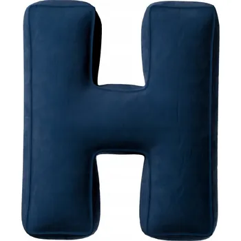 Polštář Žluté Tipi Polštář písmeno H tmavě modrá