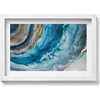 Obraz Dekorativní nástěnný obraz do pokoje Modrá abstrakce mramoru 30x20 cm