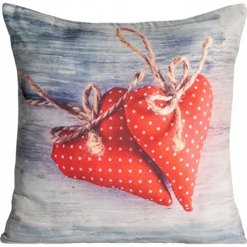 Polštář Dekorativní povlak na polštář 40x40 EuroFirany LEYLA8 srdíčka