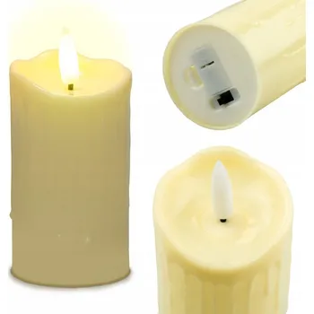 Svíčka ŚWIECZKA LED náplň do hřbitovné svíčky EFEKT PŁOMIENIA Svíčka 9 Cm na Baterie Lucerna