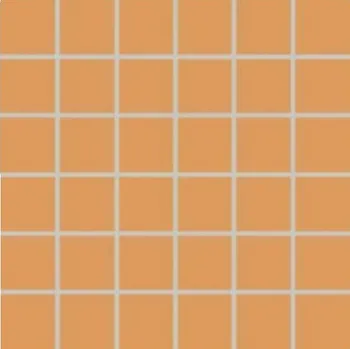 Dlažba Mozaika Rako Color Two 5×5 cm (set 30×30 cm) světle oranžová matná GDM05150