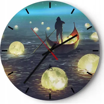 Hodiny Nástěnné hodiny do kuchyně 30x30 Abstrakce Skleněné hodiny do obýváku Tiché