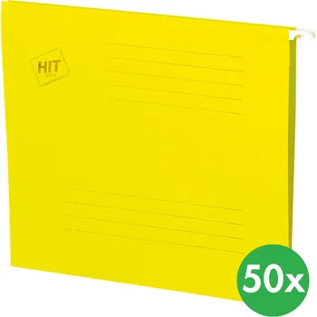 HIT Office Závěsné desky A4, žluté, 50 ks