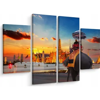 Obraz Obraz Tetraptych Chrám BUDDHISMUS Náboženství 80x60