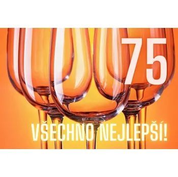 Laminovaná kartička k narozeninám 11 x 8 cm 75