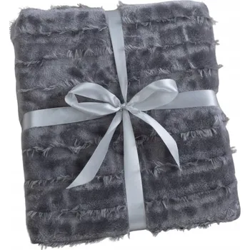 Prostěradlo MĚKKÁ, TEPLÁ KOC, NITECZKI - CIEMNY SZARY 150x200