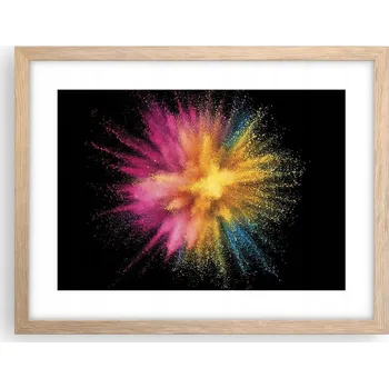 Obraz Obraz plakát v rámu světlý dub do obýváku 40x30 abstrakce foto na zeď