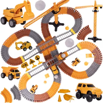 Obraz DÍLNA MALÉHO INŽENÝRA ZÁVODNÍ DRÁHA 302cm 277 dílů AUTA JEŘÁBY PŘÍSLUŠENSTVÍ