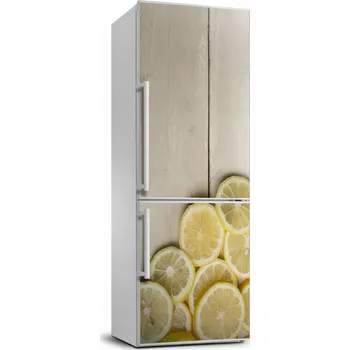 Fototapeta Samolepka na lednici Citrony na dřevě 70x190 cm