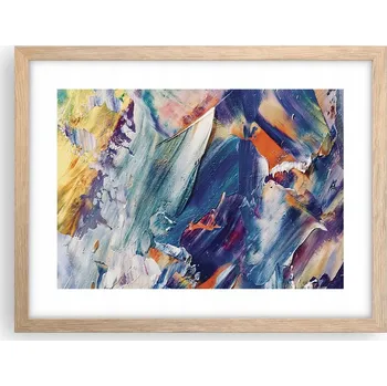 Obraz Obraz plakát v rámu světlý dub do obýváku 40x30 abstrakce foto na zeď