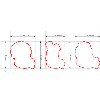 Vykrajovátko Naše Vykrajovátko Velikonoční zvířátka s mrkví - sada 3 vykrajovátek Velikost: 7 cm Vykrajovátko