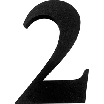 Domovní cedule Domovní číslo popisné 2 na zateplenou fasádu barva černá, výška 170 mm (Domovní číslo 2 černé)