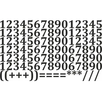 samolepka Samolepicí číslice samolepky arch 2 cm