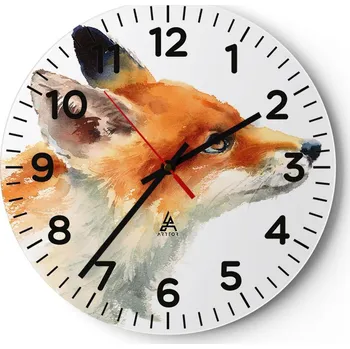 Hodiny Kuchyňské nástěnné hodiny 30x30 Zvířata Moderní skleněné hodiny Obývací pokoj Tiché