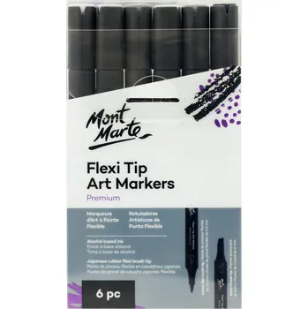 Vrták Sada alkoholových fixů s flexibilním hrotem Mont Marte 1, 6 KS