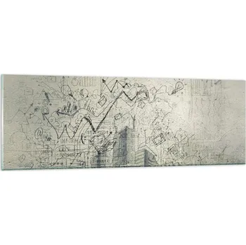 Obraz Obraz na skle do obýváku ložnice 90x30 graffiti obrazy na zeď sklo