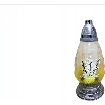 Svíčka Hřbitovní Svíčka Velikonoční s nápisem Alleluja stříbrná