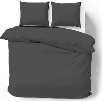 Povlečení POVLEČENÍ BAVLNĚNÉ 140x200 POVLEČENÍ NA POLŠTÁŘ 70x80 Grafit