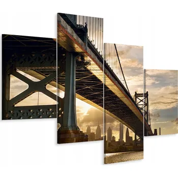 Obraz Obraz MOST Architektura 3D Efekt 4 Dílný 80x50