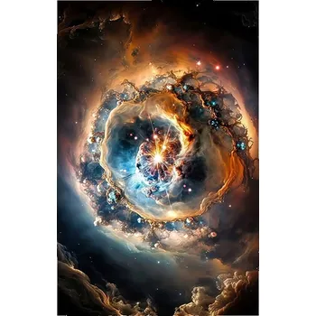 Obraz Obraz plakát v bílém rámu do obývacího pokoje 61x91 vesmír plakáty na zeď