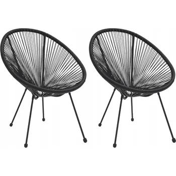 Zahradní židle VidaXL umělý ratan černá