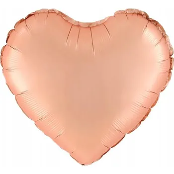 Balónek SUPER Balón Srdce růžové zlato 460175 fóliový matný rose gold 45 cm (18 palců)
