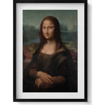 Obraz Dekorativní obraz s grafikou v krásném rámu Mona Lisa Leonardo Da Vinci 50x70 cm