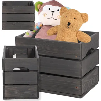 Obraz Bedýnka na zeleninu dřevěné bedýnky na zeleninu 30x20 cm SOLIDNÍ borovice