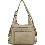 Trendy dámský koženkový kabelko-batoh Pandelix, khaki