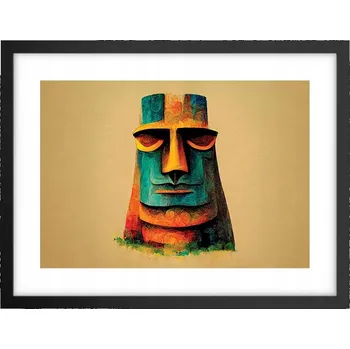 Obraz Obraz plakát v černém rámu do obýváku 40x30, fotografie sochy, plakáty na zeď