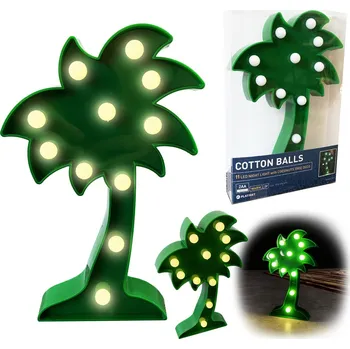Lampička LED LAMPičKA NA STůL NA BATERIE STOJÍCÍ ZELENÁ PALMA PRO DĚTI NOČNÍ